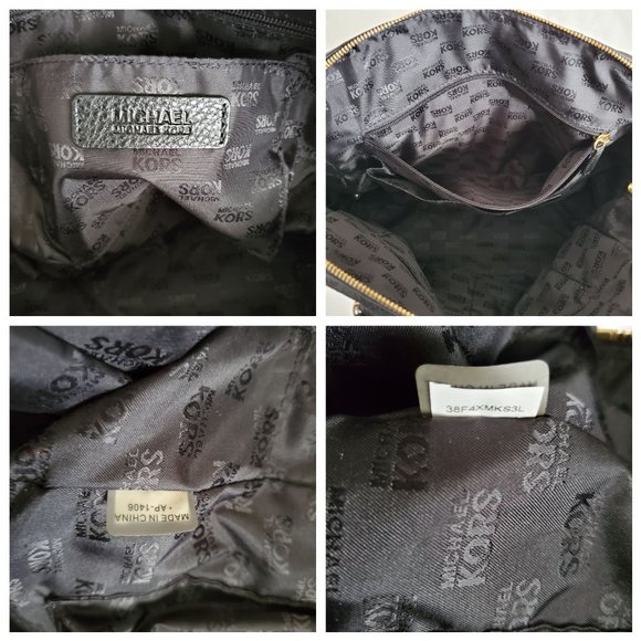 Michael Michael Kors SELMA Black/White Snake Print Leather Tote Bucket Handbag - Picture 8 of 14